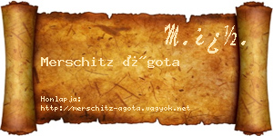 Merschitz Ágota névjegykártya
